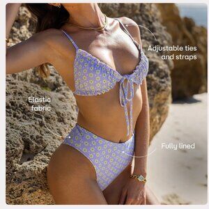 NEW WITH TAGS - Never worn. Hey Harper Maldives High Waisted Bikini (Size L)
